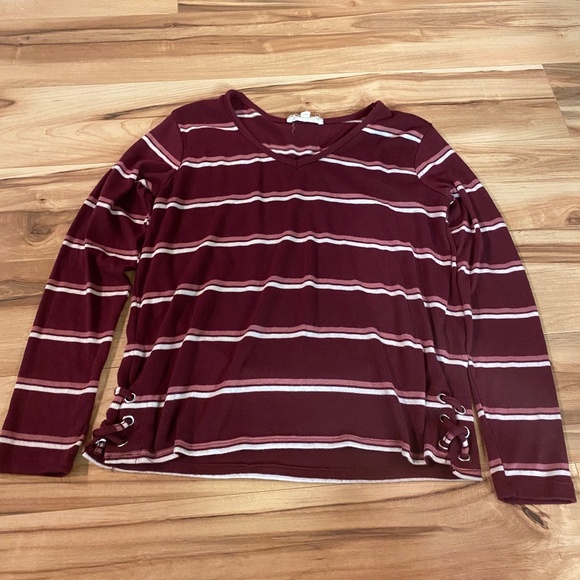 Pink Republic striped long-sleeve top—Junior’s M - Picture 1 of 5